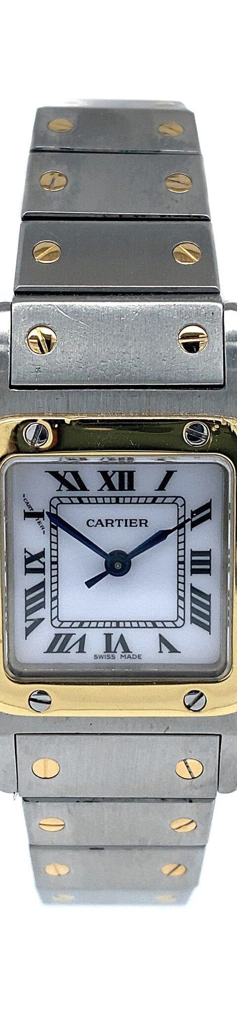 Vintage Cartier Santos Galbée Steel and 18K Gold Watch